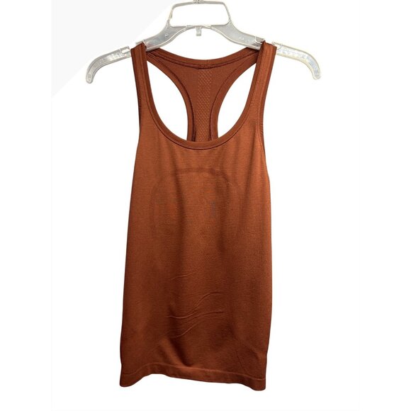 Lululemon Swiftly Tech Racerback 2.0 Tank Top Shirt Dark Terracotta Sz 4 Stretch - Picture 3 of 5